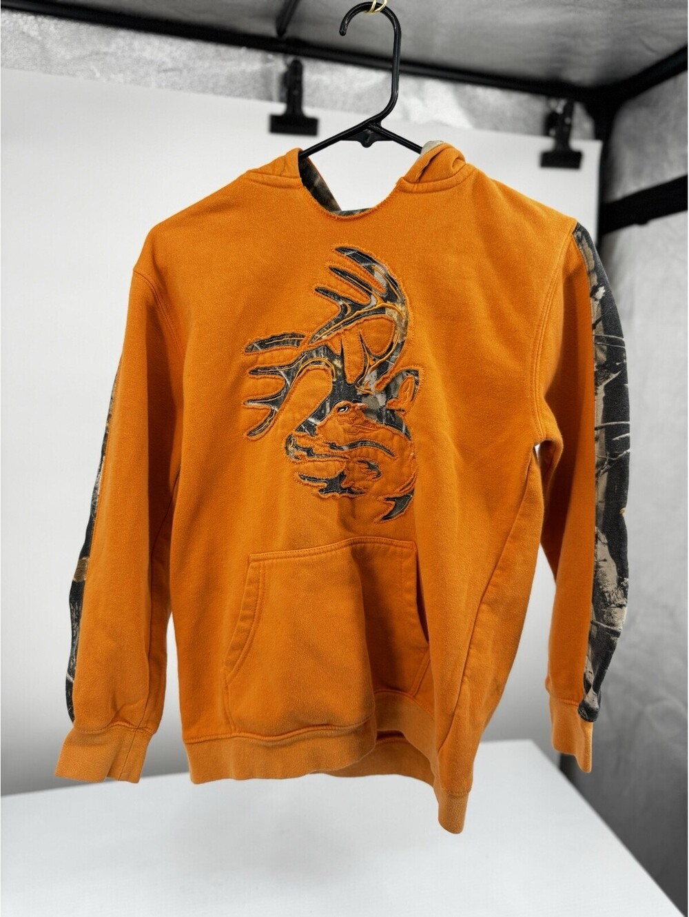 Legendary Whitetail Youth LG 14/16 Orange Camo Hoodie Deer Hunting Sweatshirt